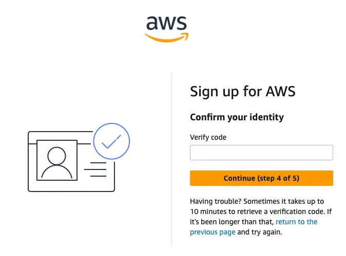 AWS 身份驗證：輸入驗證碼