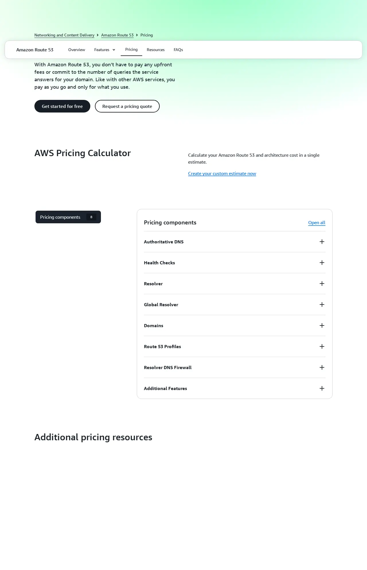 Route 53 Pricing Page (English)